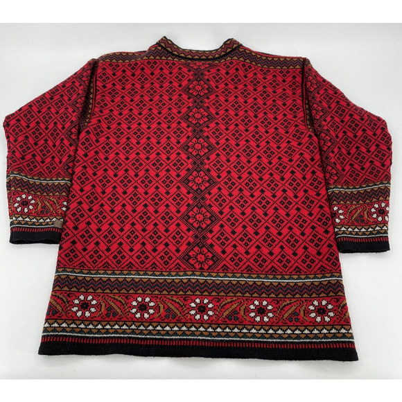 Dale of Norway Wool Cardigan Sweater Womens Small Red - Picture 7 of 8